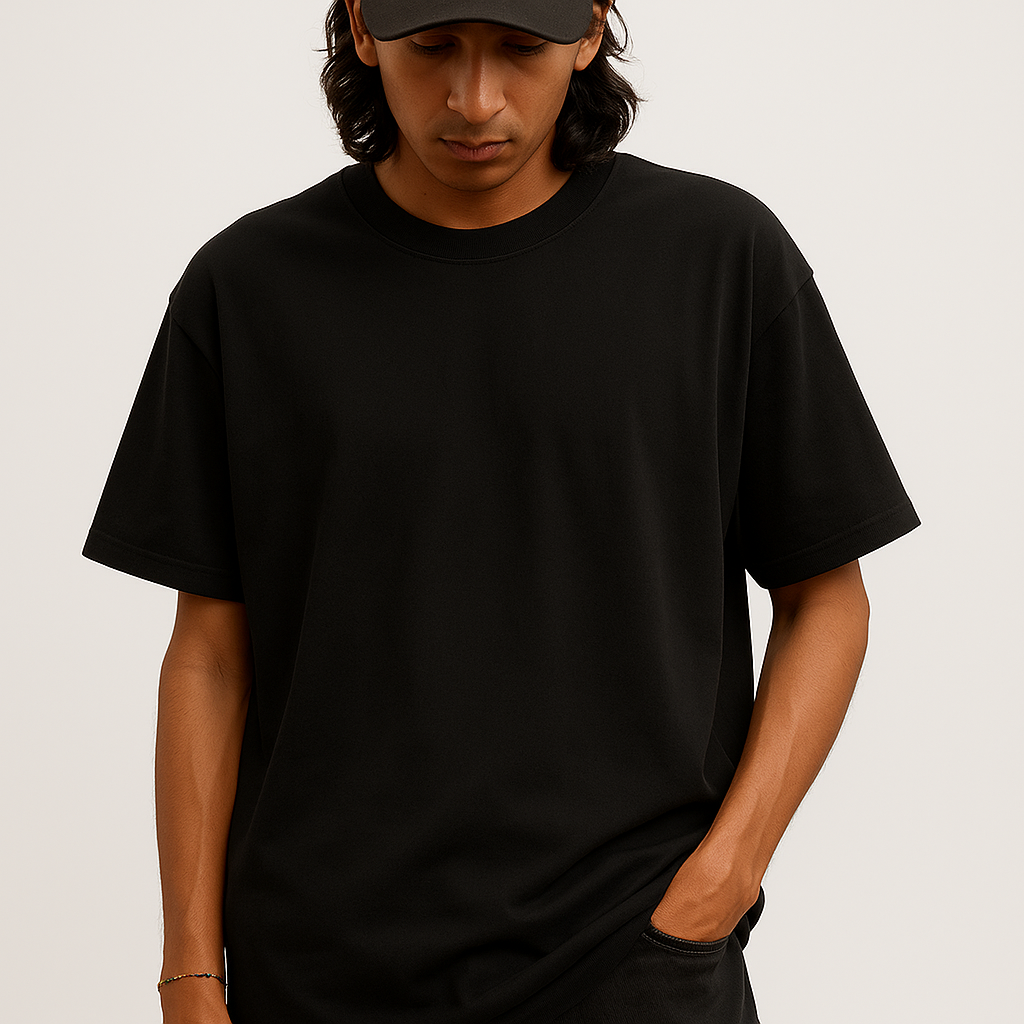Plain Black Oversized Tee