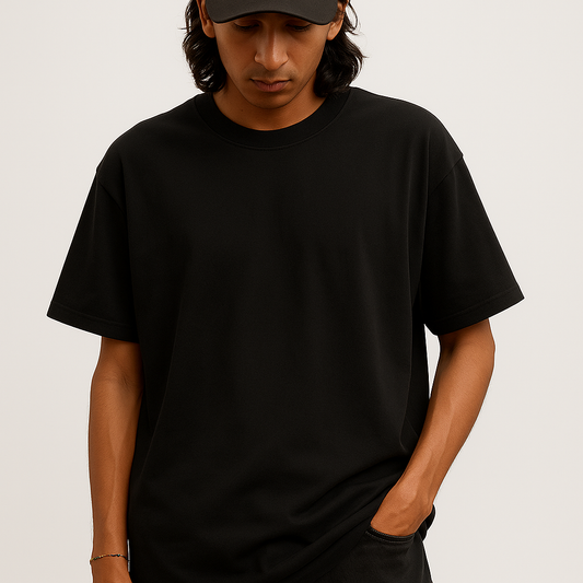 Plain Black Oversized Tee