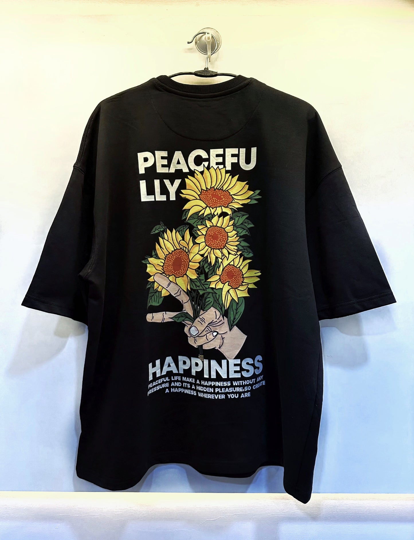 Peacefully Happy Oversized Tee