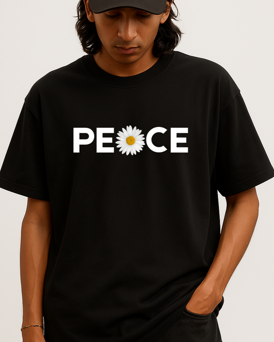 Peacefully Happy Oversized Tee