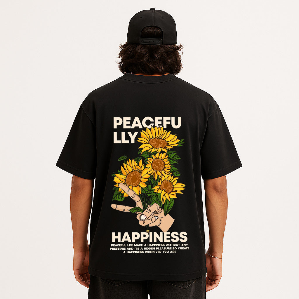 Peacefully Happy Oversized Tee