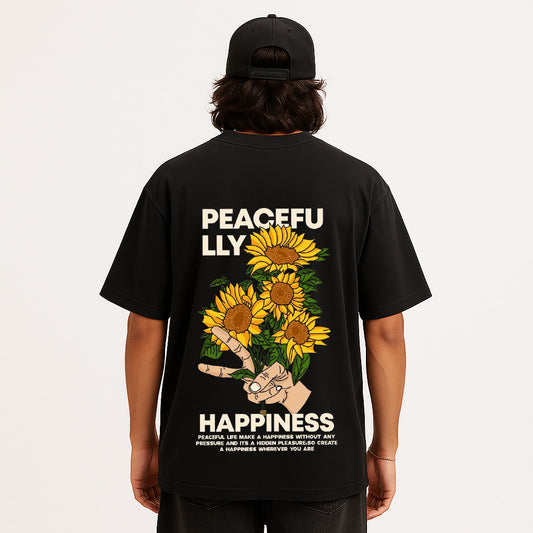 Peacefully Happy Oversized Tee