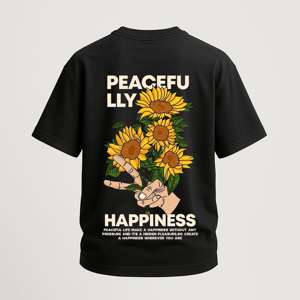 Peacefully Happy Oversized Tee