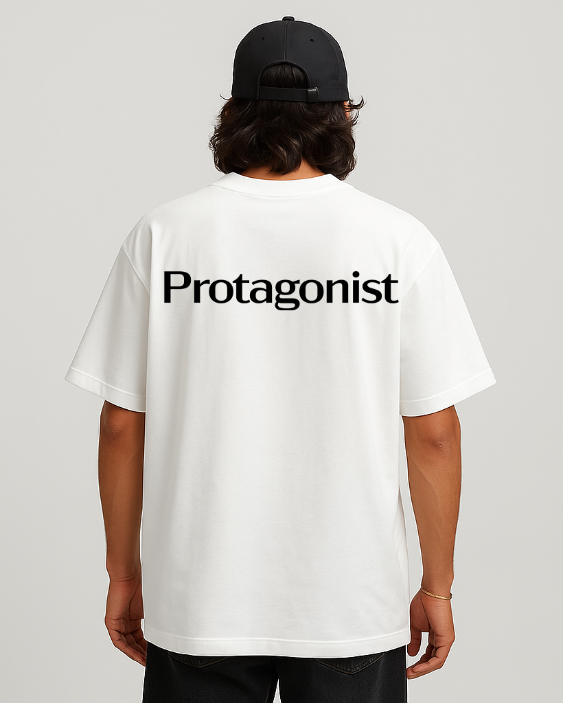 Tenet "Protagonist" Oversized Tee – White