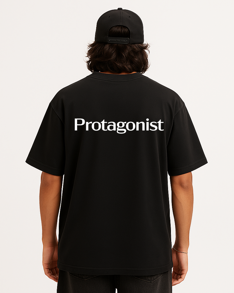Tenet “Protagonist” Oversized Tee – Black