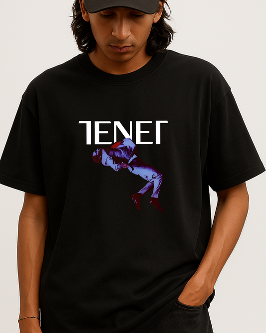 Tenet “Protagonist” Oversized Tee – Black