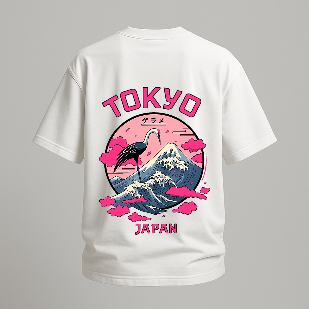 Tokyo Waves Oversized Tee